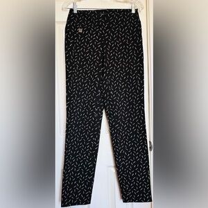 NWOT Black Patterned Straight Leg Pants